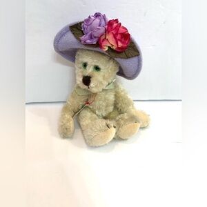 Boyds Bears Plush Purple Floral Hat TWILA HIGGENTHORPE Archive Collection